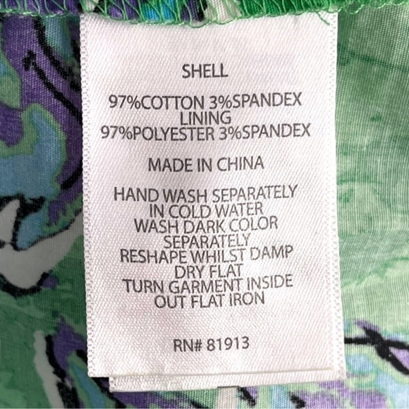 Anthropologie Plenty by Tracy Reese Green Kirby Floral Dress Size 12 - Picture 16 of 16